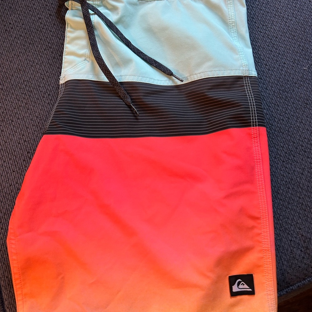 Quiksilver Gradient Board Shorts with Black and Coral